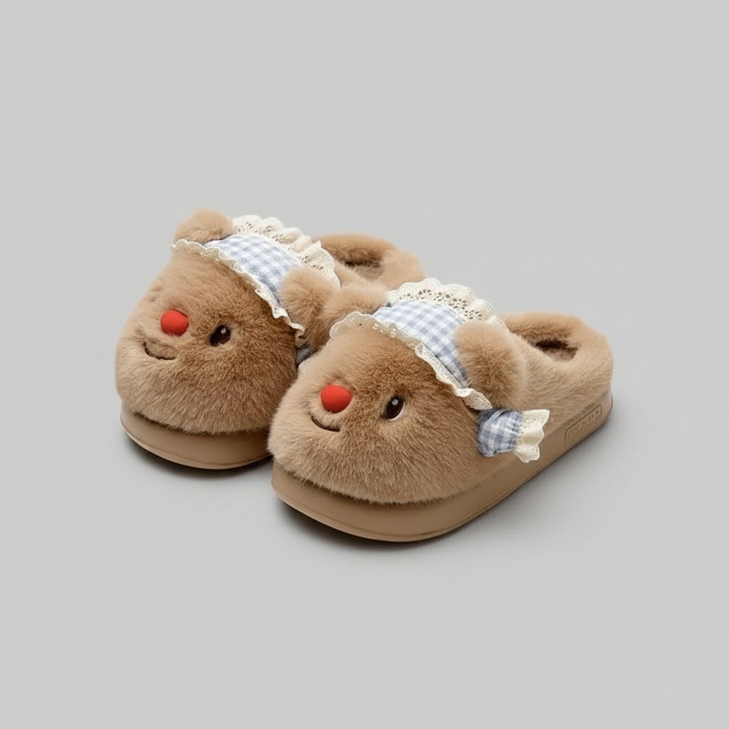 Fluffy Bear Slippers
