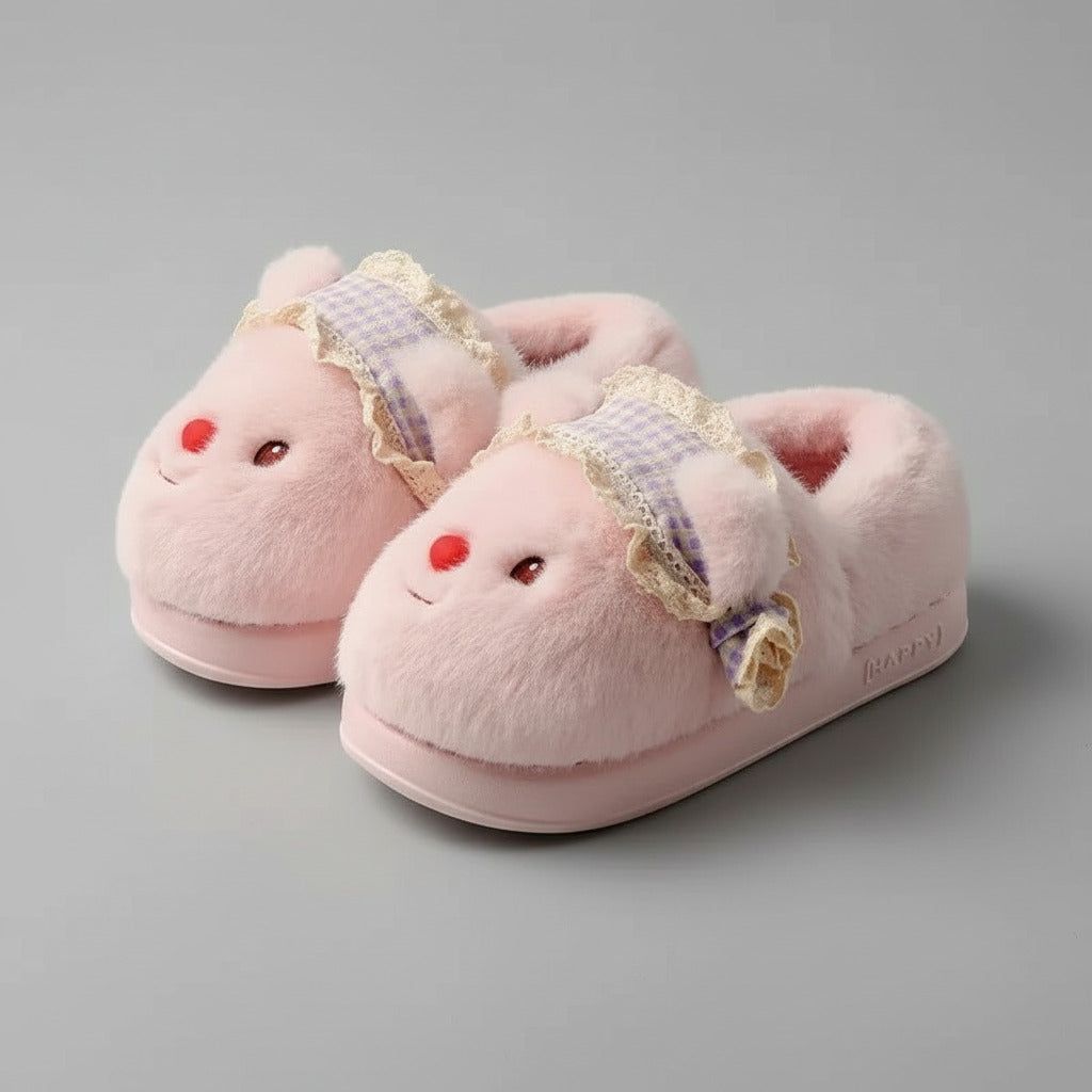 Fluffy Bear Slippers