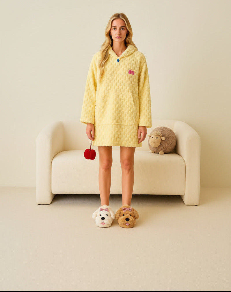 Fluffy Maltese Puppy Slippers