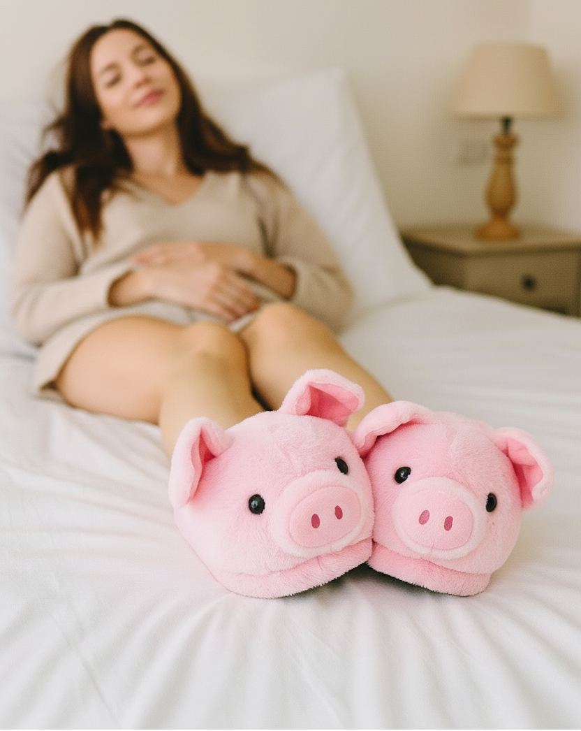 Piggy Cozy Slip-on Slippers